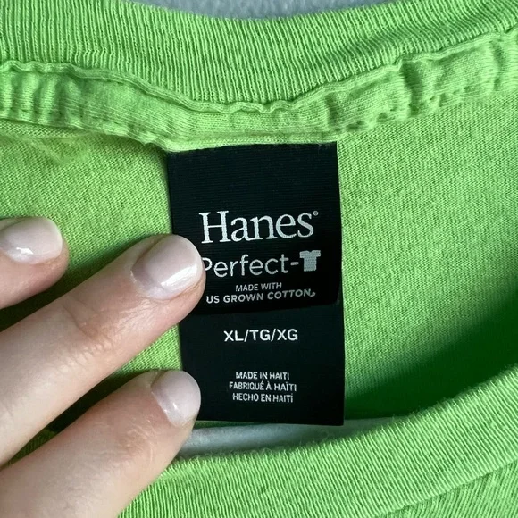 Green Hanes Tacos & Tequila Tee Shirt - Picture 3 of 4